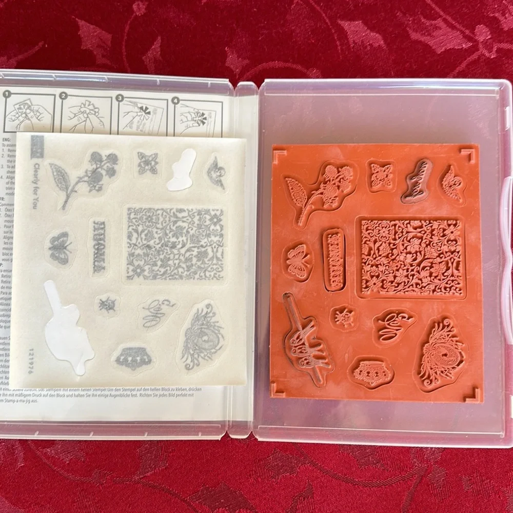 Stampin’ Up! RETIRED Clearly For You Stamp Set EUC - Picture 2 of 4